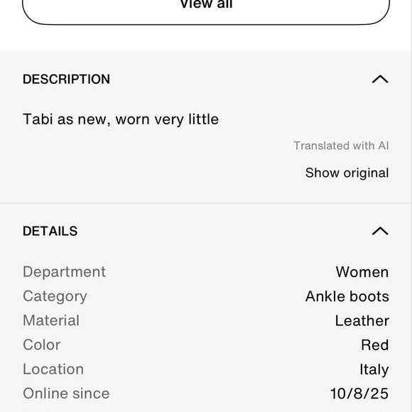 Maison Martin Margiela Tabi Red Heeled Boots - Picture 5 of 5